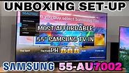 Samsung 2022 Latest Model 55AU7002 55 inches 4K UHD Smart TV, Unboxing, Set-up, Review, Price