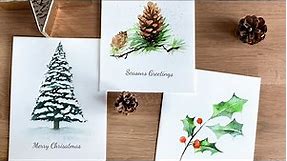 How To Make Easy Watercolour Christmas Cards