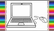 Coloring Laptop | How to draw laptop | Drawing Laptop coloring page