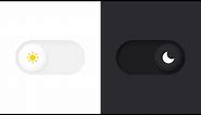 Animated Toggle Button Dark Mode using HTML & CSS