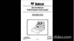 Service manual Bobcat T190 Compact Track Loader (531660001, 531760001)