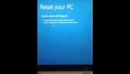 Acer switch 10 repair pc - RESET option