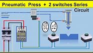 2 Push Button connect in Series for Pneumatic Press / wiring / Safety Circuit