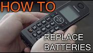How to replace batteries in Panasonic Handset telephone