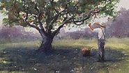 How To Paint An Apple Tree - Painting Normandy France