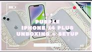 iPhone 14 Plus (Purple) unboxing  + setup, accessories & comparison