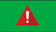 Warning Sign Green Screen