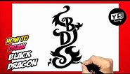 How to draw Black Dragon Logo from Tokyo Revengers