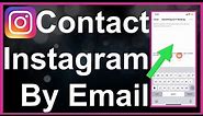 How To Contact Instagram By Email