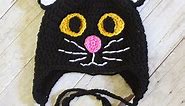 Crochet Black Cat Hat - Repeat Crafter Me