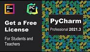 Get a Free License for PyCharm Professional and all JetBrains Products for Students and Teachers