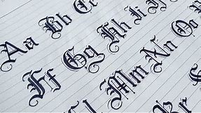 How to Gothic Calligraphy Capital and Small Letters From A to Z | Blackletters Calligraphy