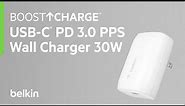 BOOSTCHARGE™ USB-C® PD 3.0 PPS Wall Charger 30W for iPhone, iPad, MacBook, and other USB-C devices