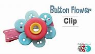 How to Make a Button Flower Clip - TheRibbonRetreat.com