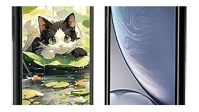Onemiliayears Cute Cat Phone Case, Funny Lotus Cat Pattern iPhone X/XS Case, Non-Slip Design and Shock Absorption, Phone Case for Teen Girls, Boys, Women and Men(iPhone - X/XS)
