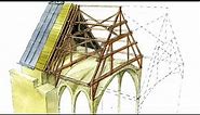 The roof of Notre-Dame de Paris. Analysing the structure and its destruction on April 15, 2019