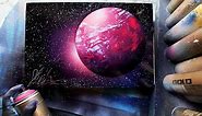 Pink Planet SPRAY PAINT ART by Skech