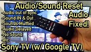 Sony TV (w/ Google TV): How to Reset Audio/Sound Settings (Fix many Audio Issues)