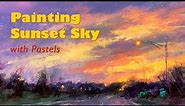 Painting Sunset Sky With Pastels tutorial