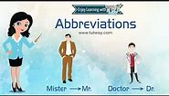Learn Abbreviations | Abbreviations Examples | Abbreviations for Kids | English Grammar | English