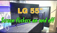 LG 55 inch TV screen flashing. LG 55UF6450 TV repair..