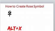 How to Create Rose 🌹Symbol with Keyboard in Microsoft word #symbols #trending #keyboard #rose
