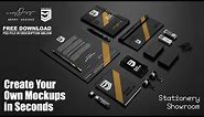 Business Stationery Mock Up ★ Create Your Own Mockups in Seconds★Mockup Generator★Adobe Photoshop