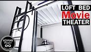 LOFT BED with MOVIE THEATER Build ||| Free Plans