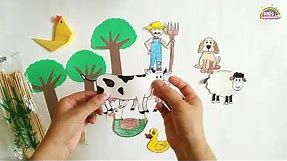 How to Make Old Macdonald Farm Craft for kids | Preschool project at home | Easy animals DIY craft