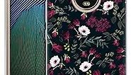 Head Case Designs Officially Licensed Anis Illustration Romantic Black Flower Pattern 4 Soft Gel Case Compatible with Motorola Moto G5 Plus