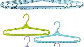 Extra Large Hangers Big Clothes Hangers Enlarge Adjustable Shoulder 16.4"-27.2" Drying Hanger 4 Pack Sturdy Hangers for Wide Polos Tops Cardigans Quilt Bath Towel Big and Tall Shirts 4 Colors Hanger