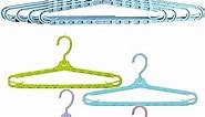 Extra Large Hangers Big Clothes Hangers Enlarge Adjustable Shoulder 16.4"-27.2" Drying Hanger 4 Pack Sturdy Hangers for Wide Polos Tops Cardigans Quilt Bath Towel Big and Tall Shirts 4 Colors Hanger