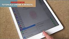 How to Add a Touch ID Fingerprint on a iPad