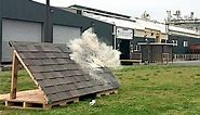 Soda Cannon Impact Test on Malarkey Roofing Shingles