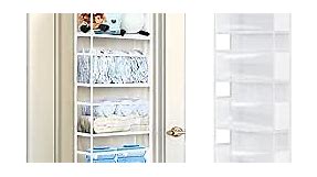 VERONLY Clear PVC Over The Door Hanging Organizer with Side Panels,Clear Hanging Pantry Storage with 3 Small Pockets,Sturdy & Large Door Organizer for Closet, Bedroom, Nursery, Bathroom and Sundries.