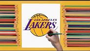 How To Draw Los Angeles Lakers Logo|| A MUST WATCH!!! Tutorial.