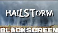 Rain and Hail Thunderstorm Black Screen Sleep Study Relaxing Meditation Rain Sounds