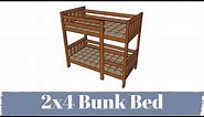 How to Build a Bunk Bed from 2x4s