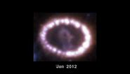 Hubble Chronicles Brightening of Ring around Supernova 1987A