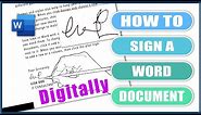 How to Sign a Word Document | Microsoft Word Tutorials