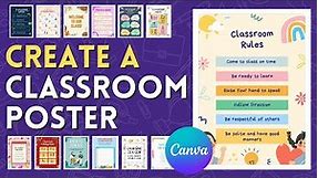 Create Classroom Posters in Minutes with @canva