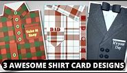 DIY Father's Day Cards | Shirt Cards for DAD | 3 EASY DESIGNS