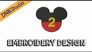 Mickey Mouse 2nd Second Birthday Disney Embroidery Design