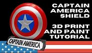 How to make Captain America Shield 3D Print and Paint