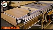 Making a Portable Sliding Table Saw Attachment/Transformation of a Dewalt Table Saw/Expansion fence