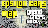 GTA 5 - Map to all the Epsilon Car Locations - Where to find the Kifflom Cars