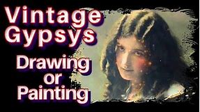 Vintage Gypsy Woman Female Photos for Drawing or Painting good Practice for Beginners Art Lesson