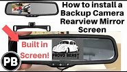 How To Install a Rear View Mirror Backup Camera! | AUTO-VOX T2