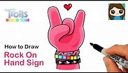 How to Draw the Rock On Hand Sign 🤘🎵 | Trolls World Tour