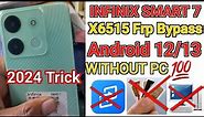 Infinix Smart 7 ( X6515 ) Frp Bypass 2024 Without Pc | 2024 Infinix Frp bypass New Trick | Frpbypass